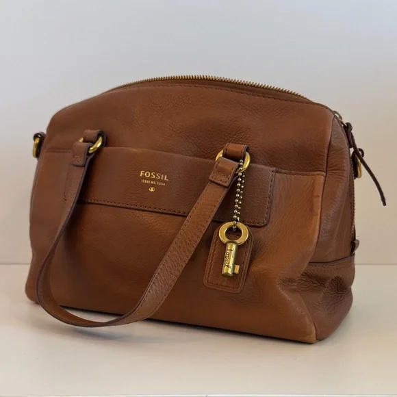 Fossil Leather Satchel - Picture 1 of 14